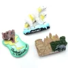 Resin fridge magnets and magnetic tourist souvenirs from Denmark, Thailand, Norway, Vienna, Prague, Czech Republic and Austria Item Picture